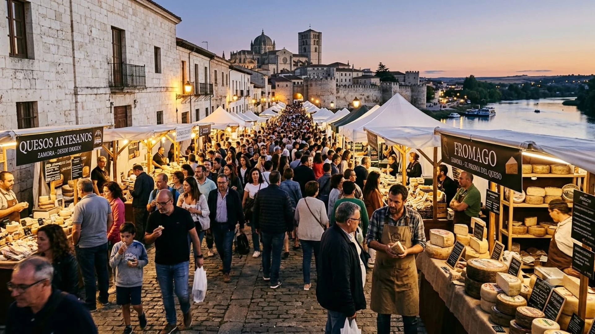 Imagen de una multitud de personan caminando por la feria fromago 2026